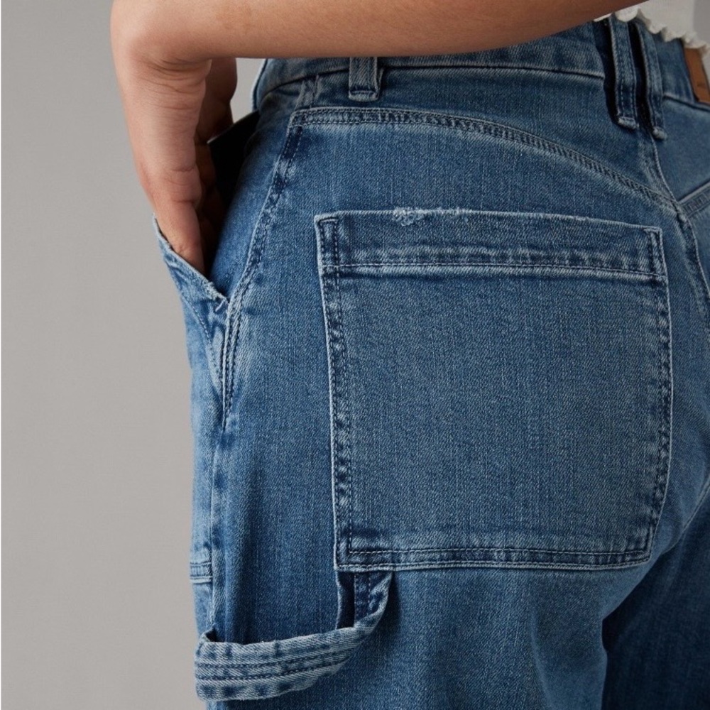Dreamy Drape Stretch Curvy Super High-Waisted Baggy Wide Leg Jeans - Picture 8 of 15